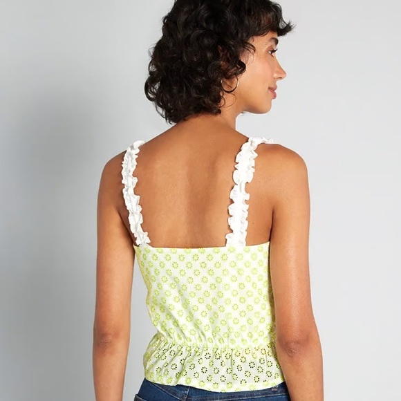 ModCloth Darling for the Prairie Peplum Tank Top 1x - Picture 2 of 3